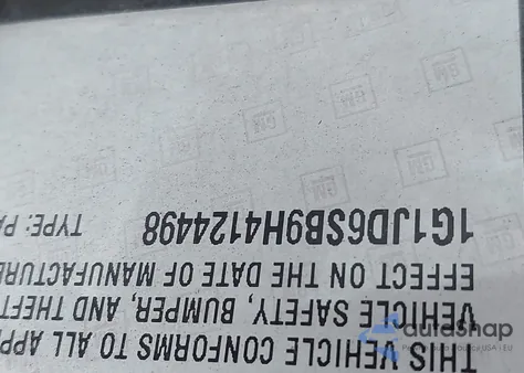 2017 Chevrolet Sonic Lt Auto z USA, uszkodzony, nr VIN 1G1JD6SB9H4124498